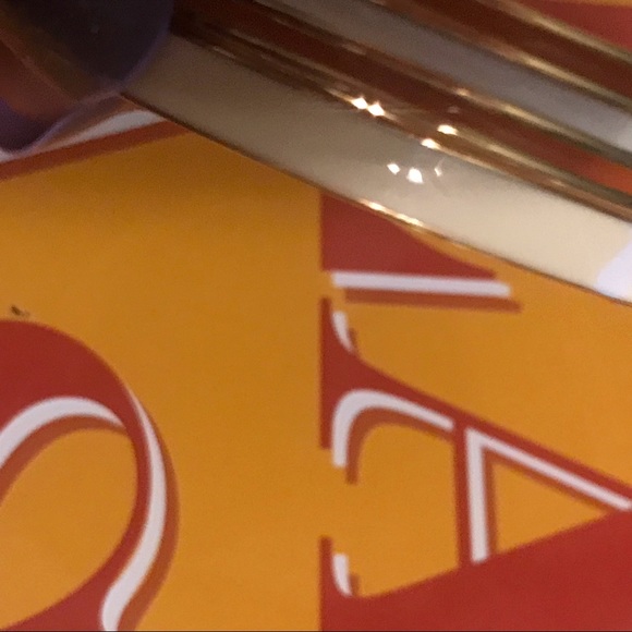 New 1st & Gorgeous By Carolee Burnt Orange & Ivory Gold Tone Bangle Bracelet Set - Picture 6 of 14